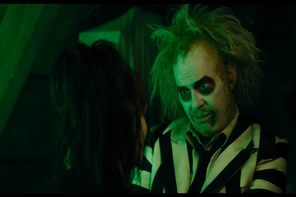 Michael Keaton as Beetlejuice in Beetlejuice 2