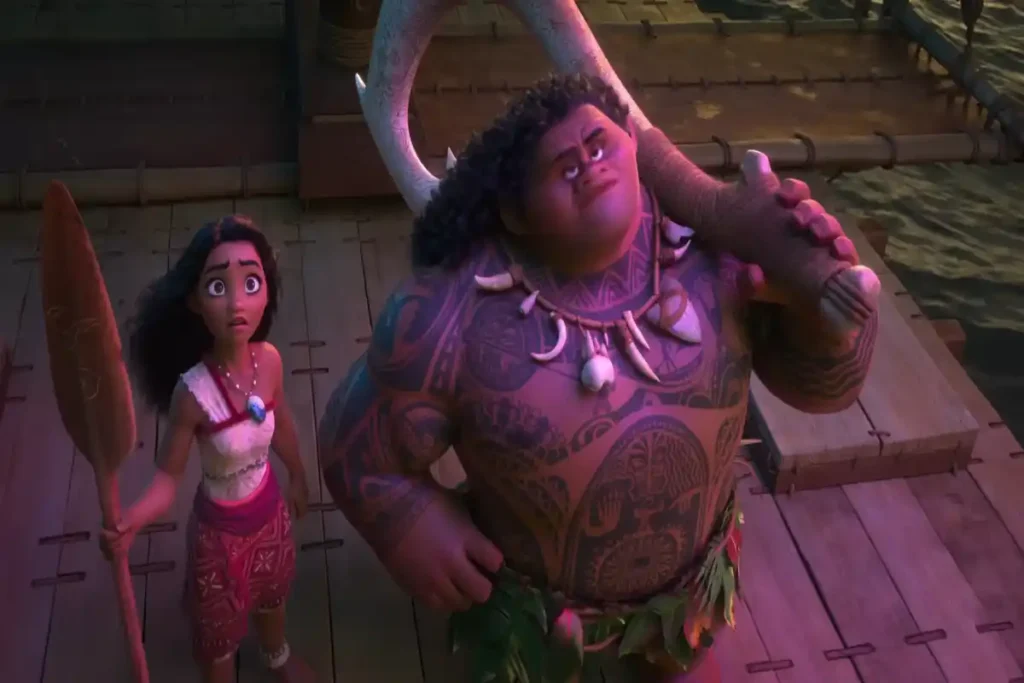 Moana and Maui in MOANA 2