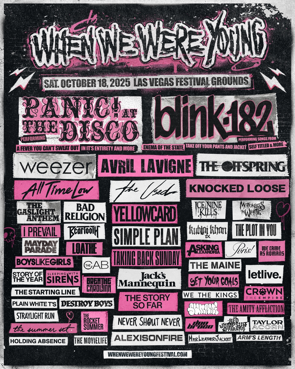 when we were young - lineup