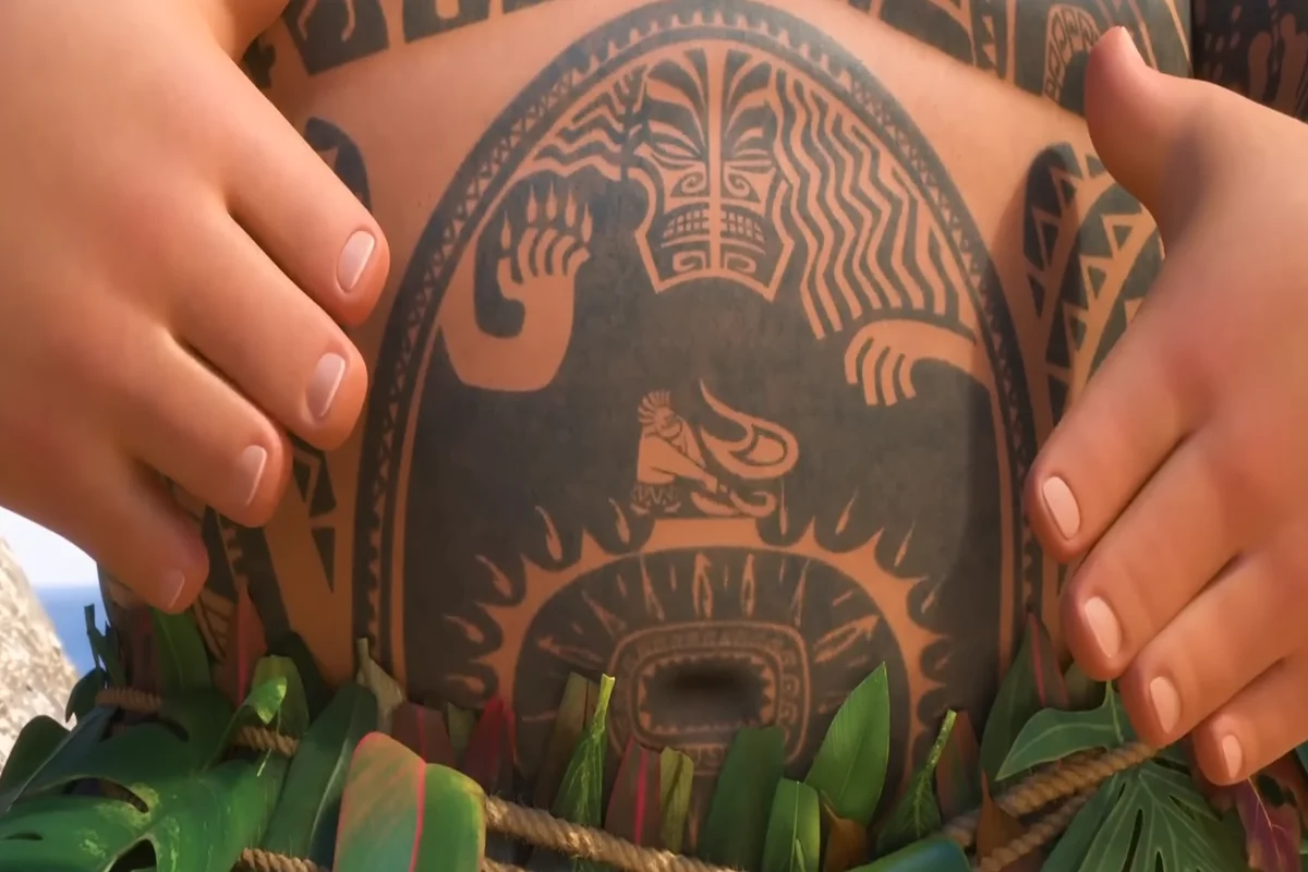 Maui Stomach Tattoo